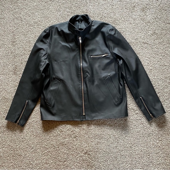 Stutterheim Moto Rain Jacket, Men’s Large, Black, Waterproof, EUC - Picture 1 of 8